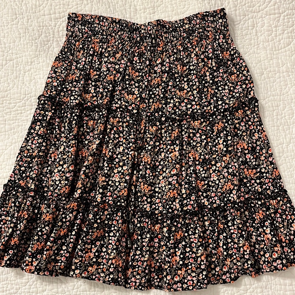 Whimsical floral skirt